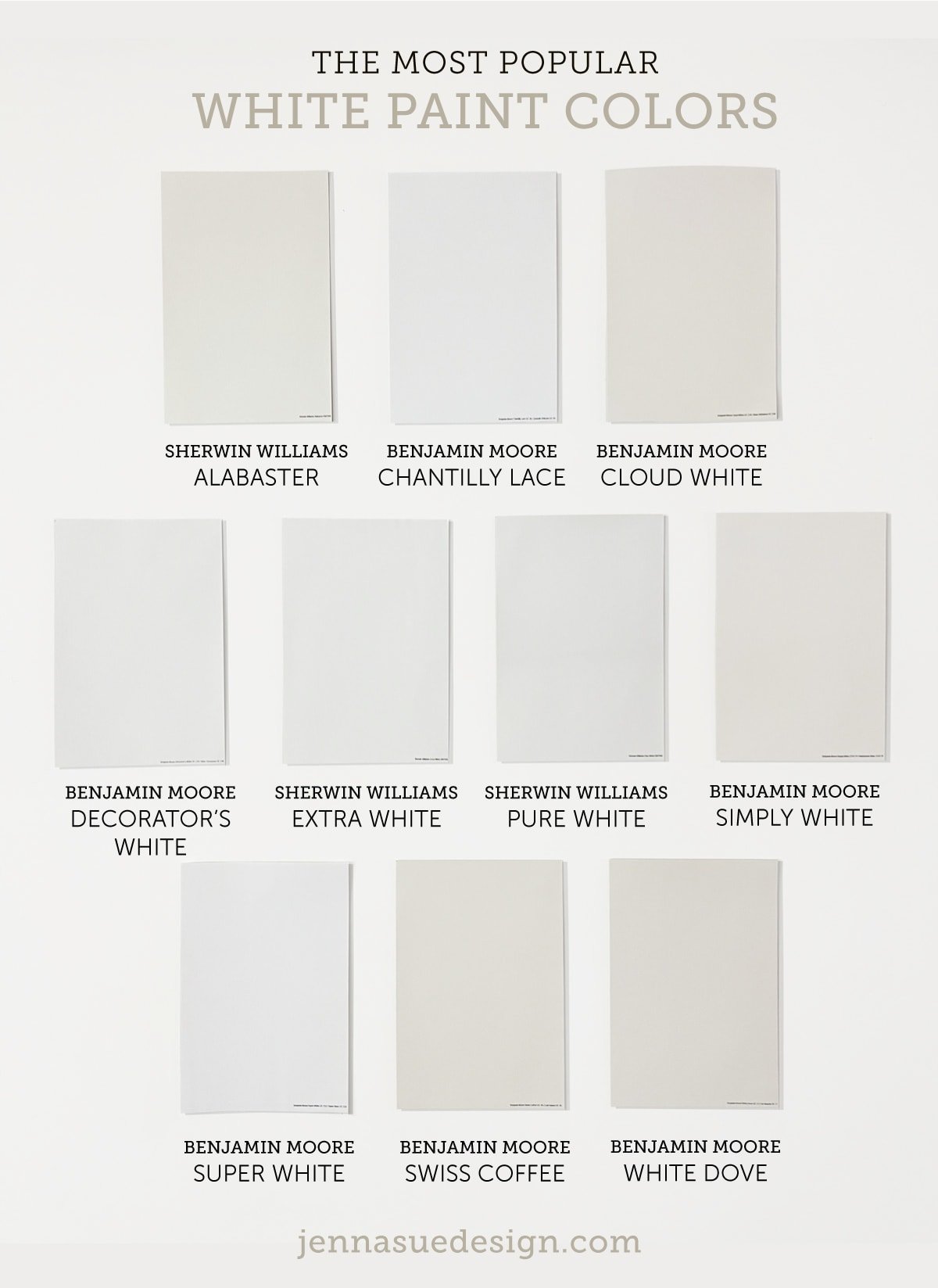 The 10 Best White Paint Colors (as chosen by designers) - Jenna