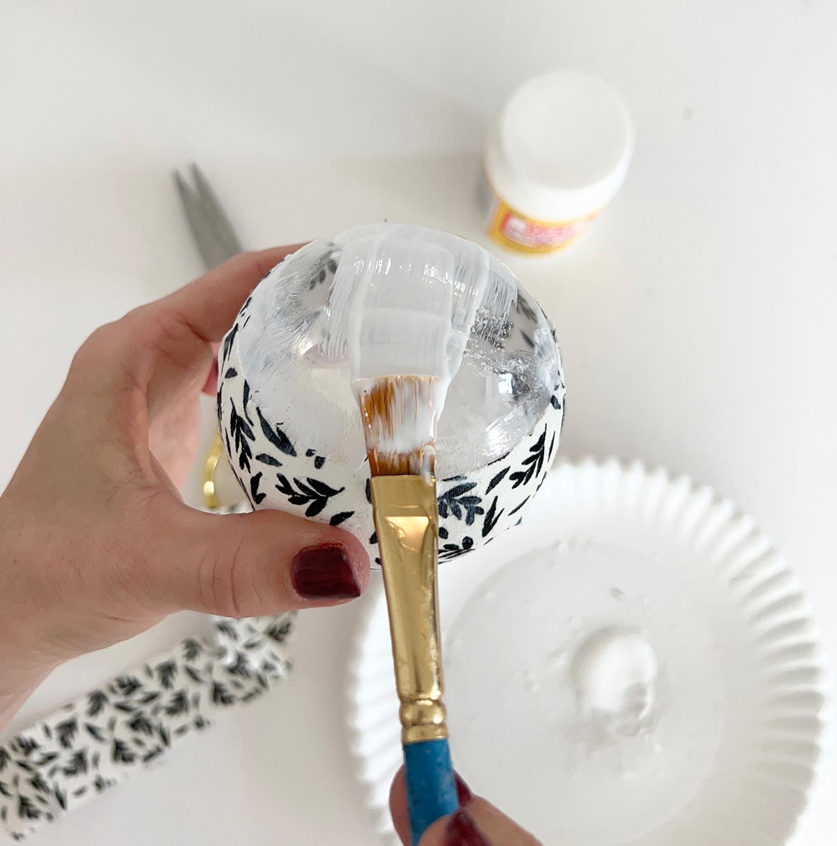 DIY Decoupage Ornaments Jenna Sue Design