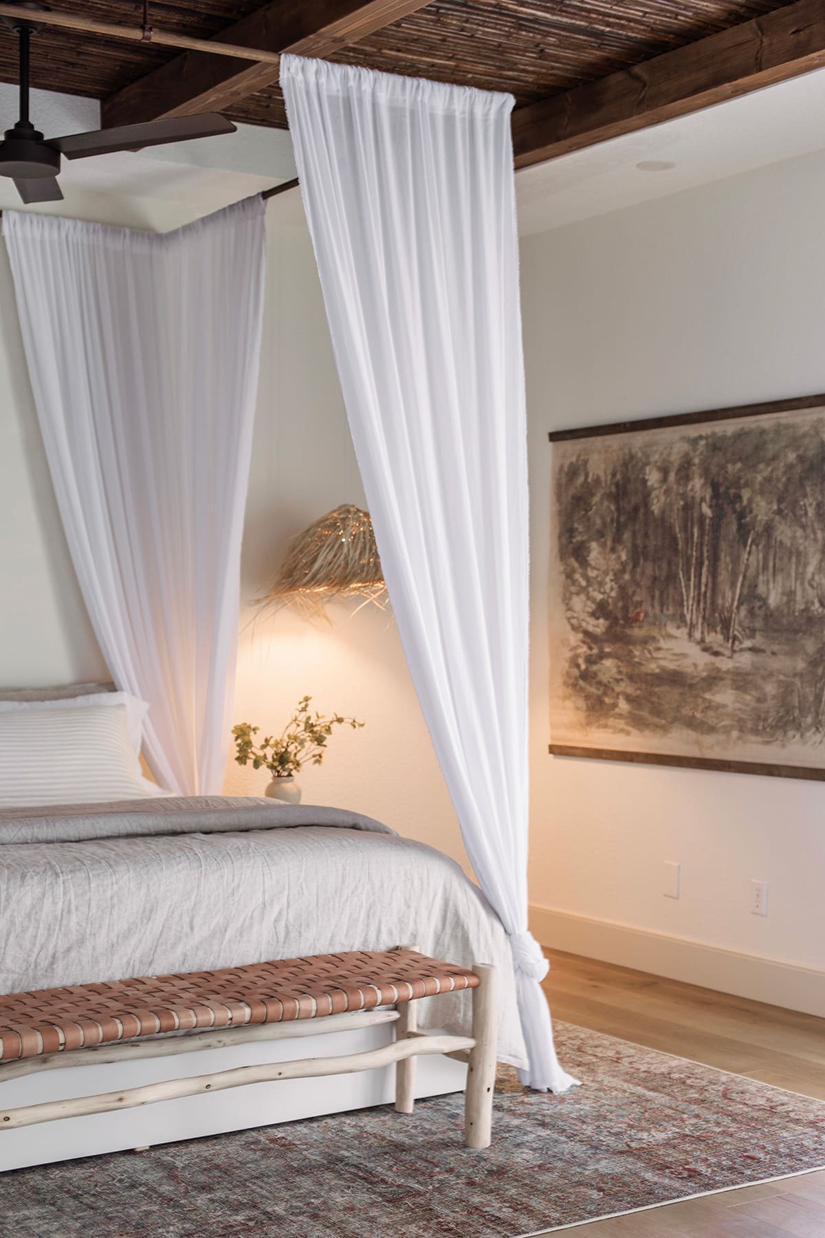 hacienda hideaway primary bedroom luxury vacation home