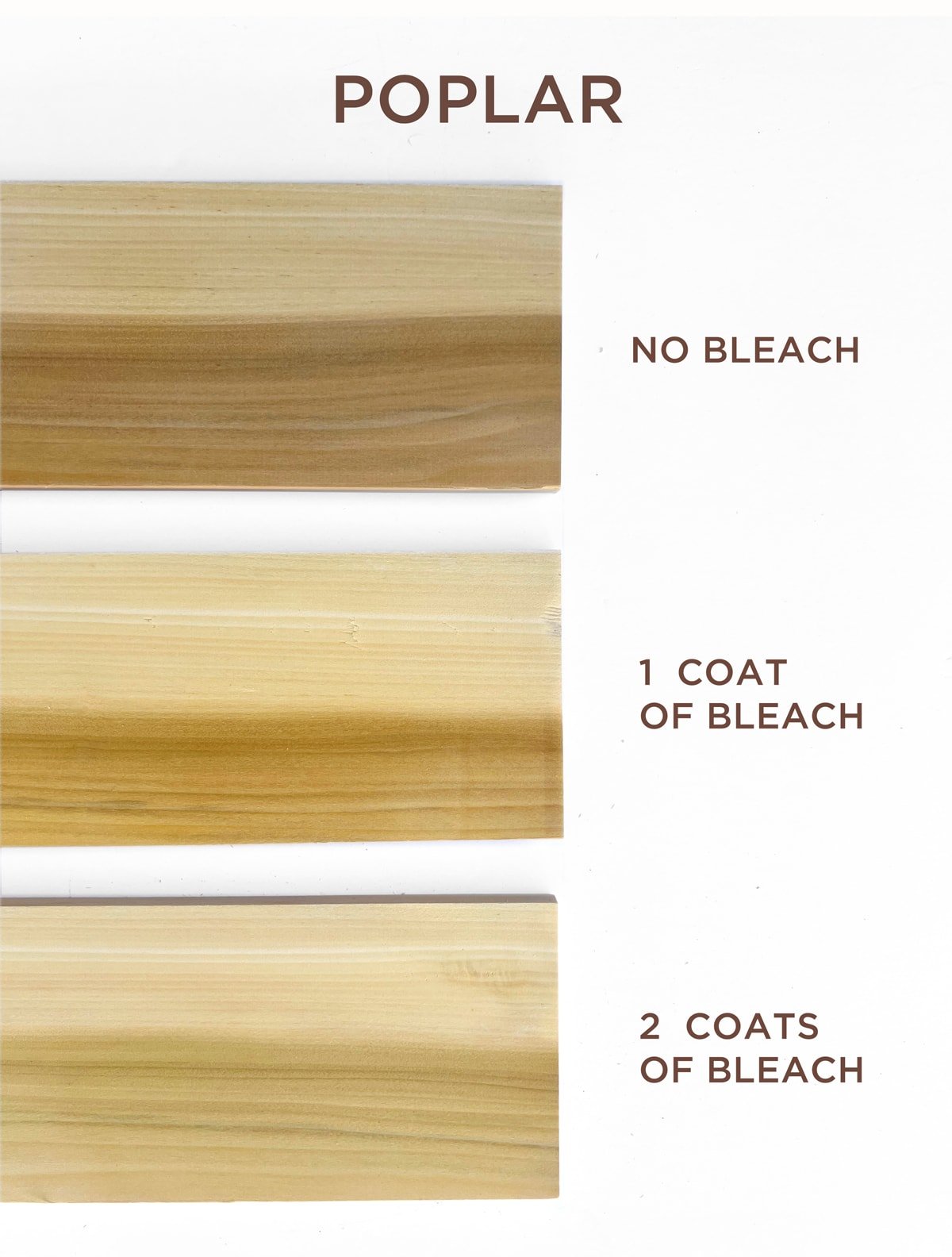 how to bleach poplar wood
