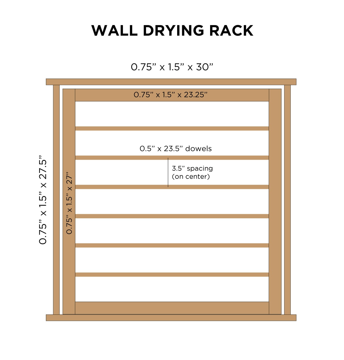 diy wall drying rack plans
