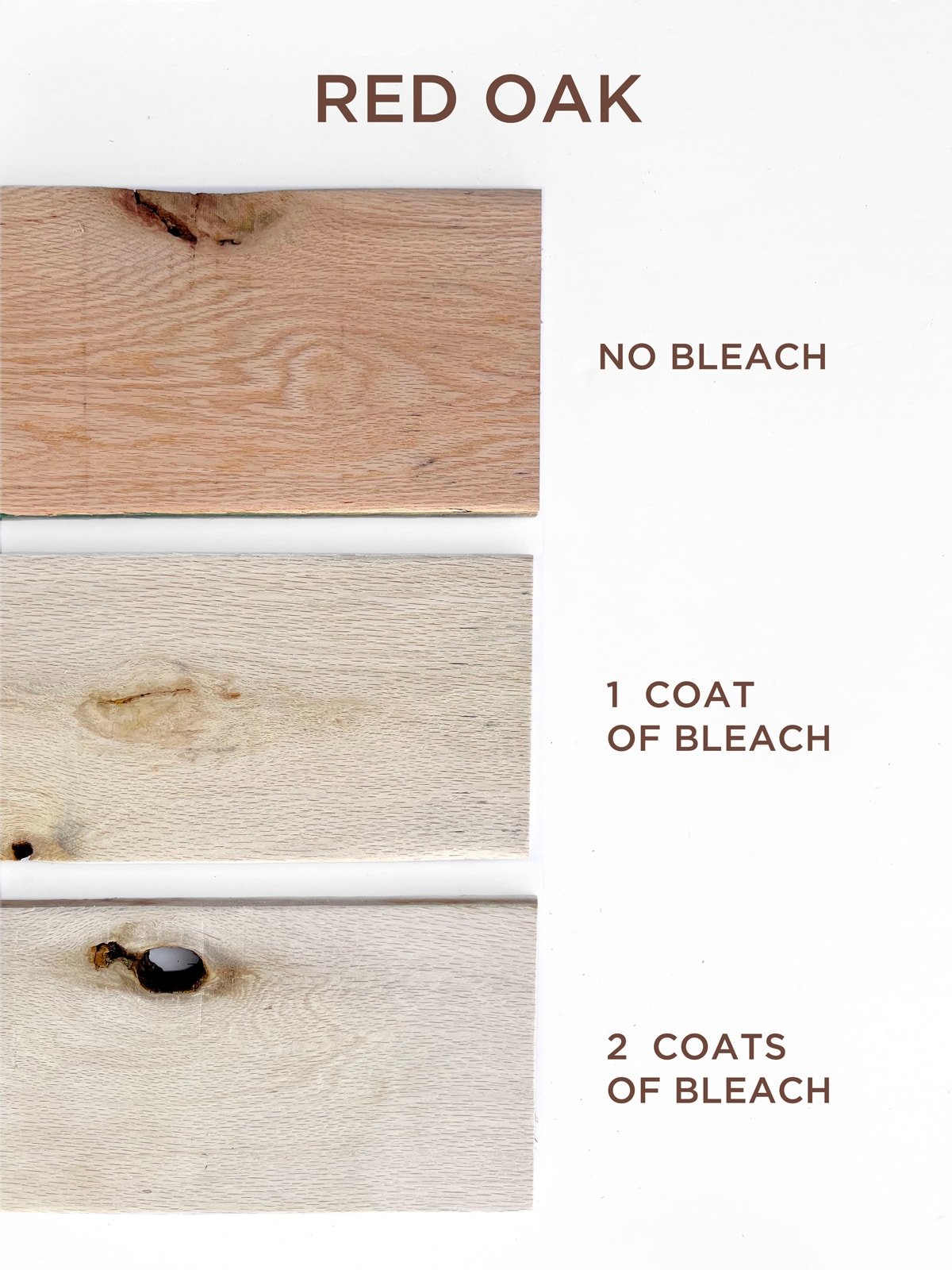 how to bleach red oak with wood bleach