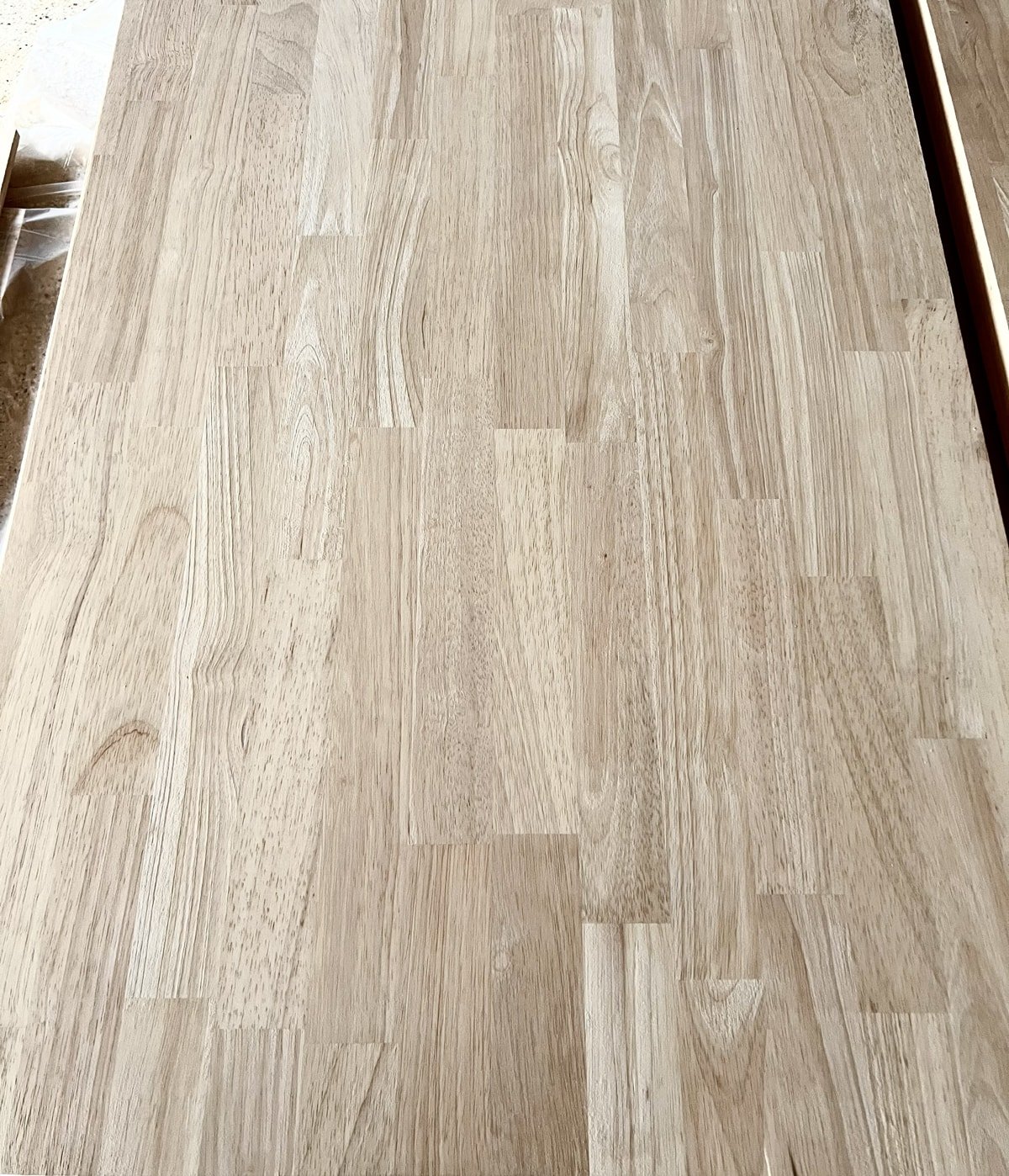 butcher block counters before bleach