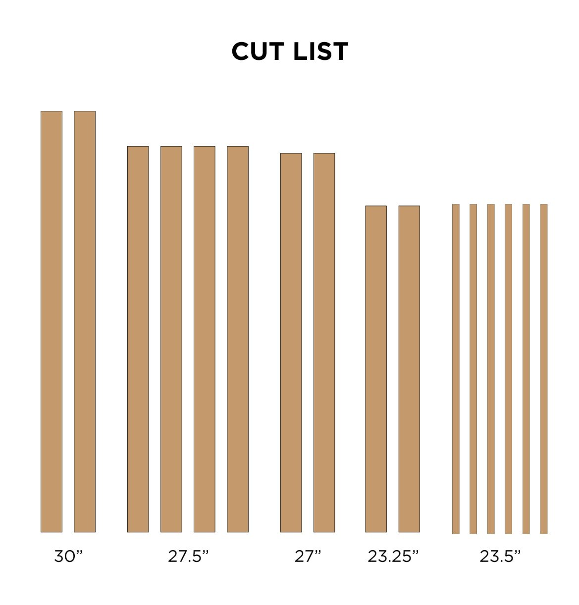 cut list for diy clothes drying rack