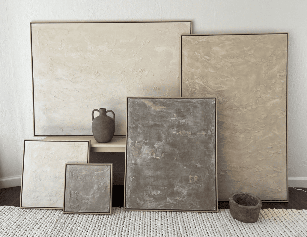 DIY Textured Canvas Art - Jenna Sue Design