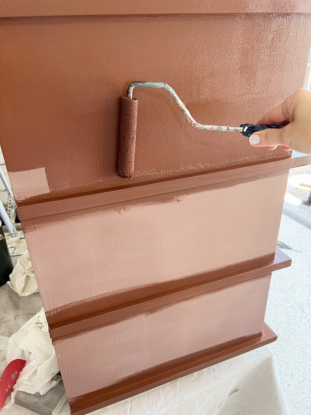 ikea malm chest hack painted brown
