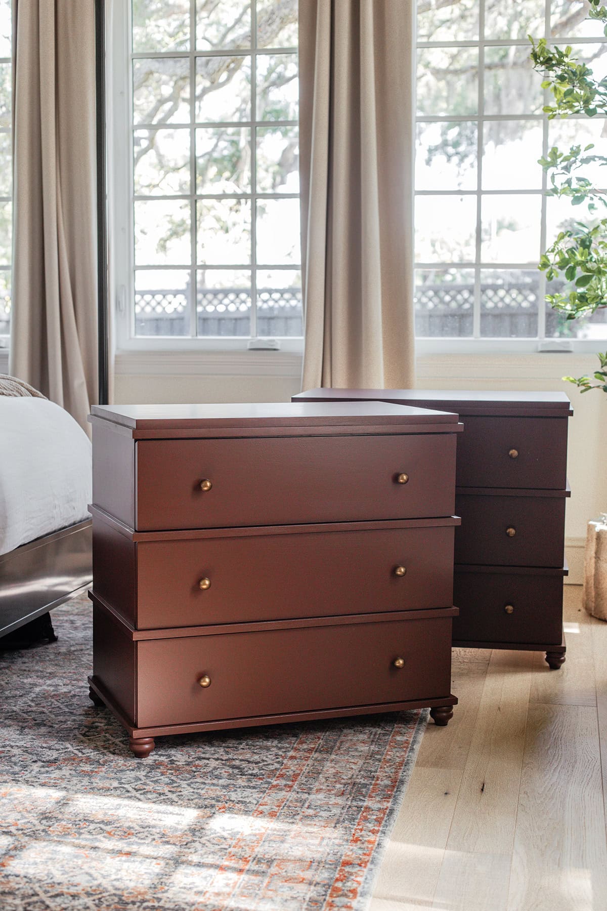 dark brown painted chests ikea malm hack