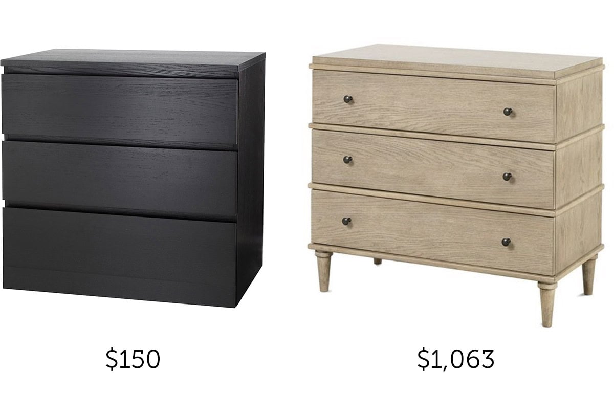 ikea malm chest vs bachelor chest makeover