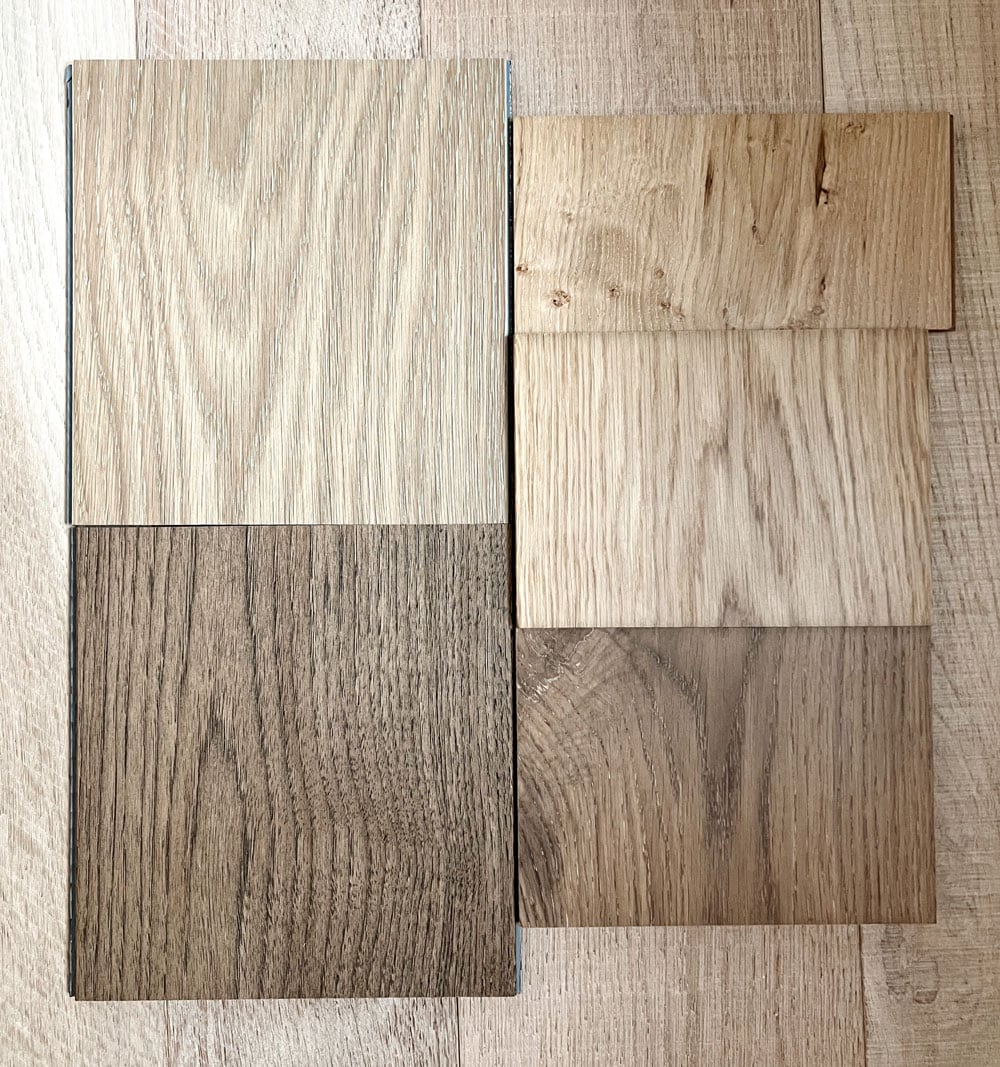 engineered wood floor samples