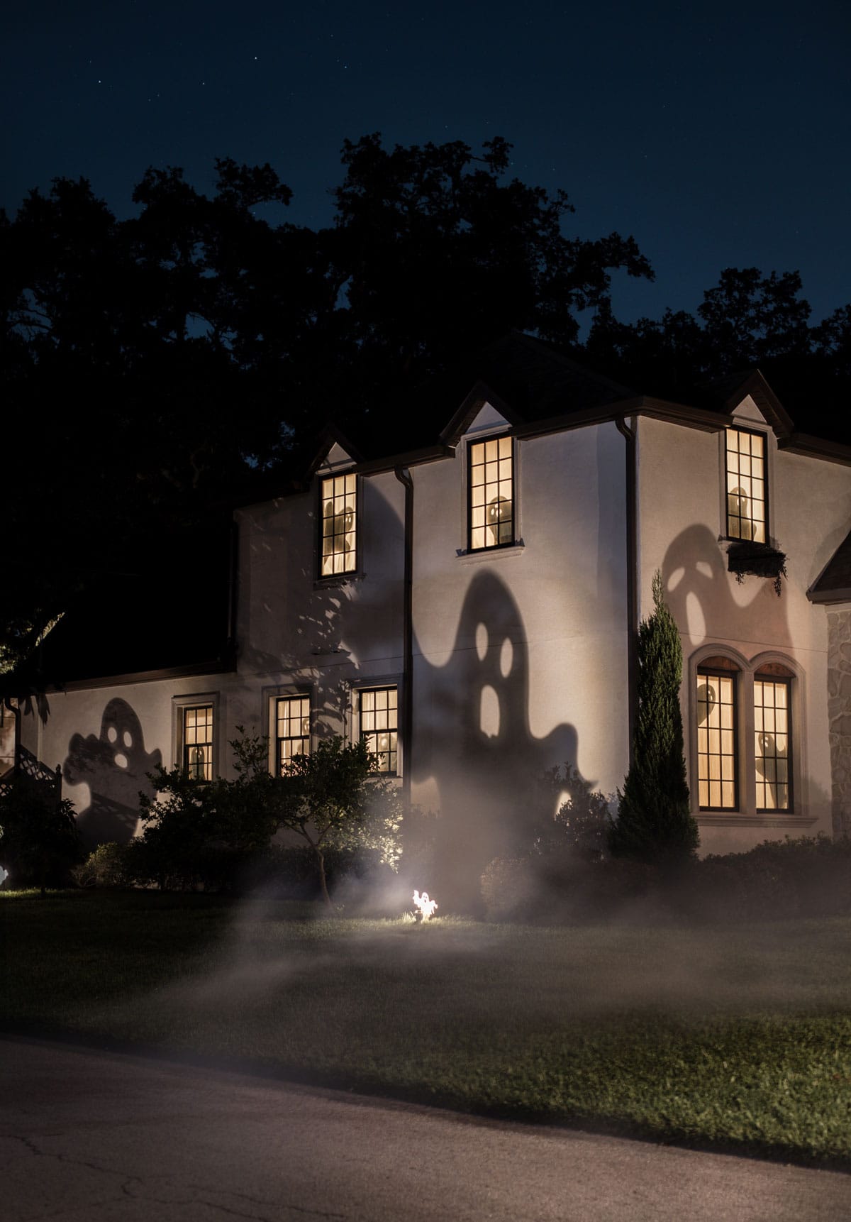 diy spooky ghost halloween shadows