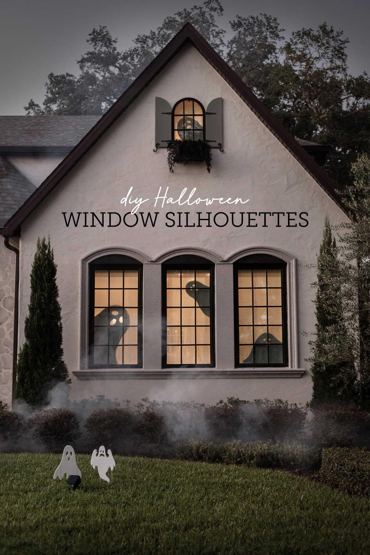 diy halloween window silhouettes tutorial