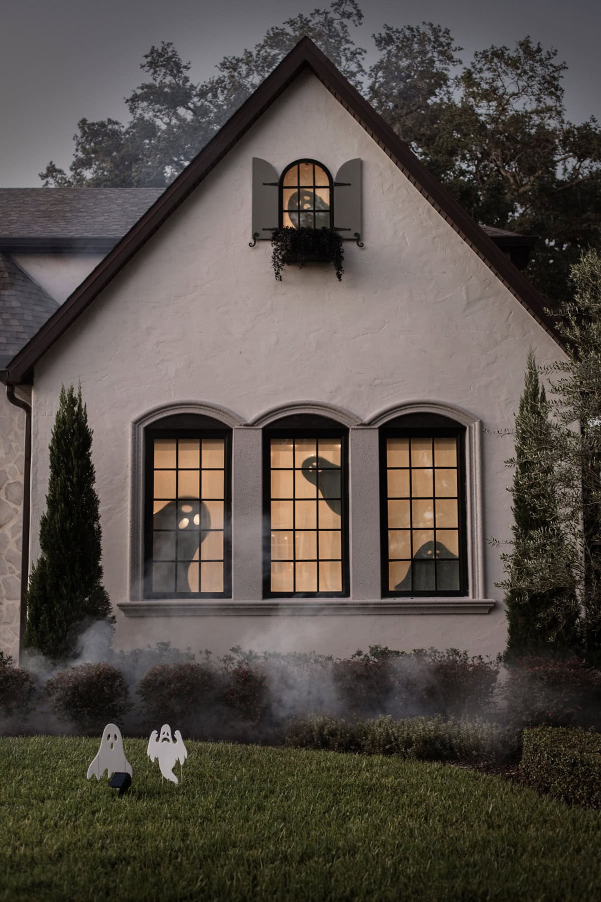 ghost shadow halloween window silhouette