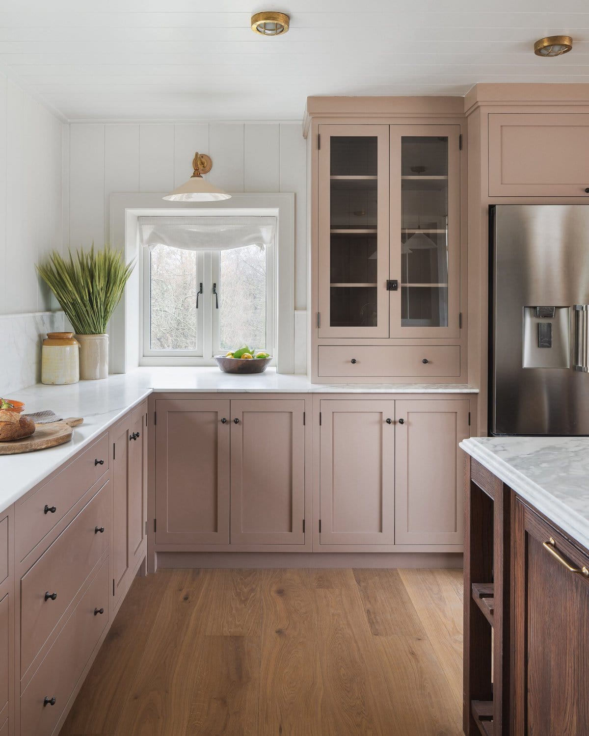 pink kitchen cabinets