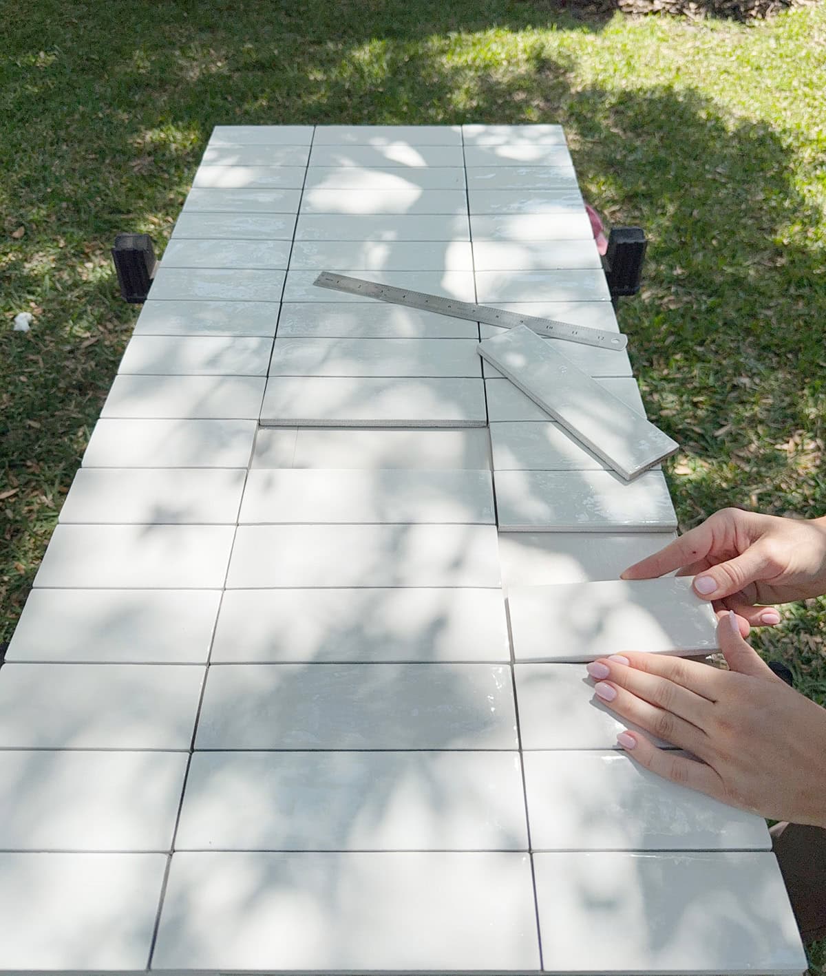 diy tiled table tutorial
