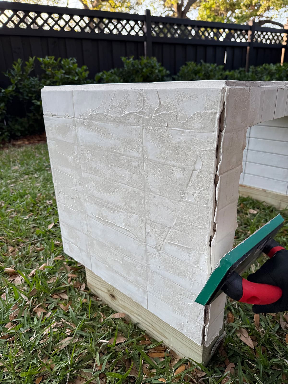 grouting a diy tiled table