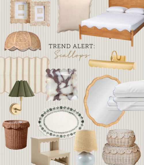scalloped furniture and home decor finds
