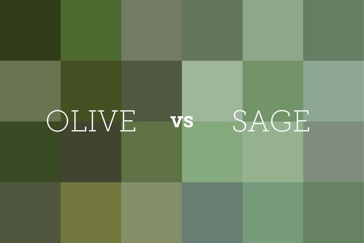 olive vs sage green comparison