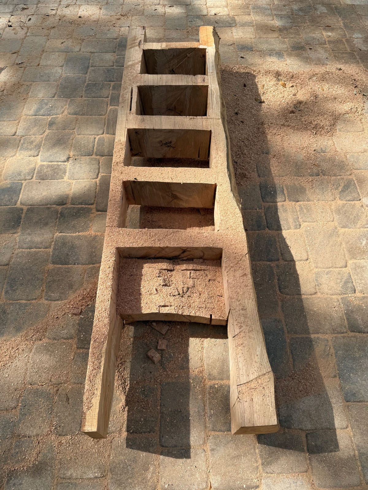 diy custom hand carved ladder from tree