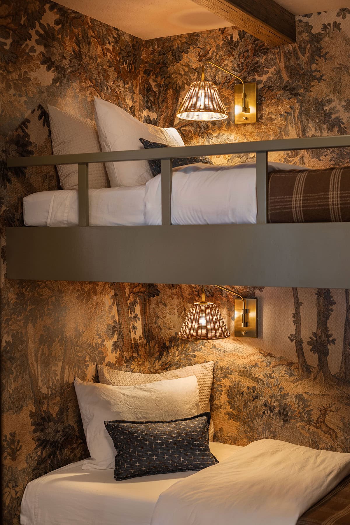 woodland wall mural bunk beds