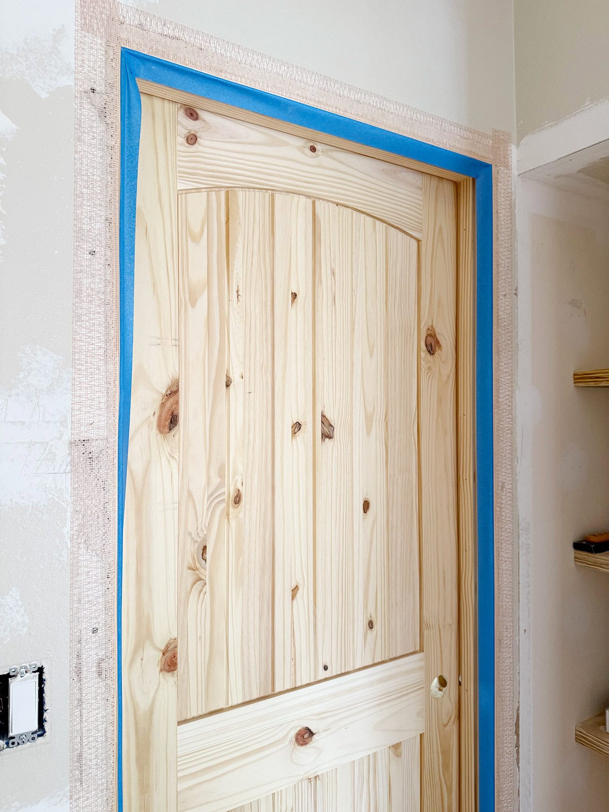 diy frameless door tutorial