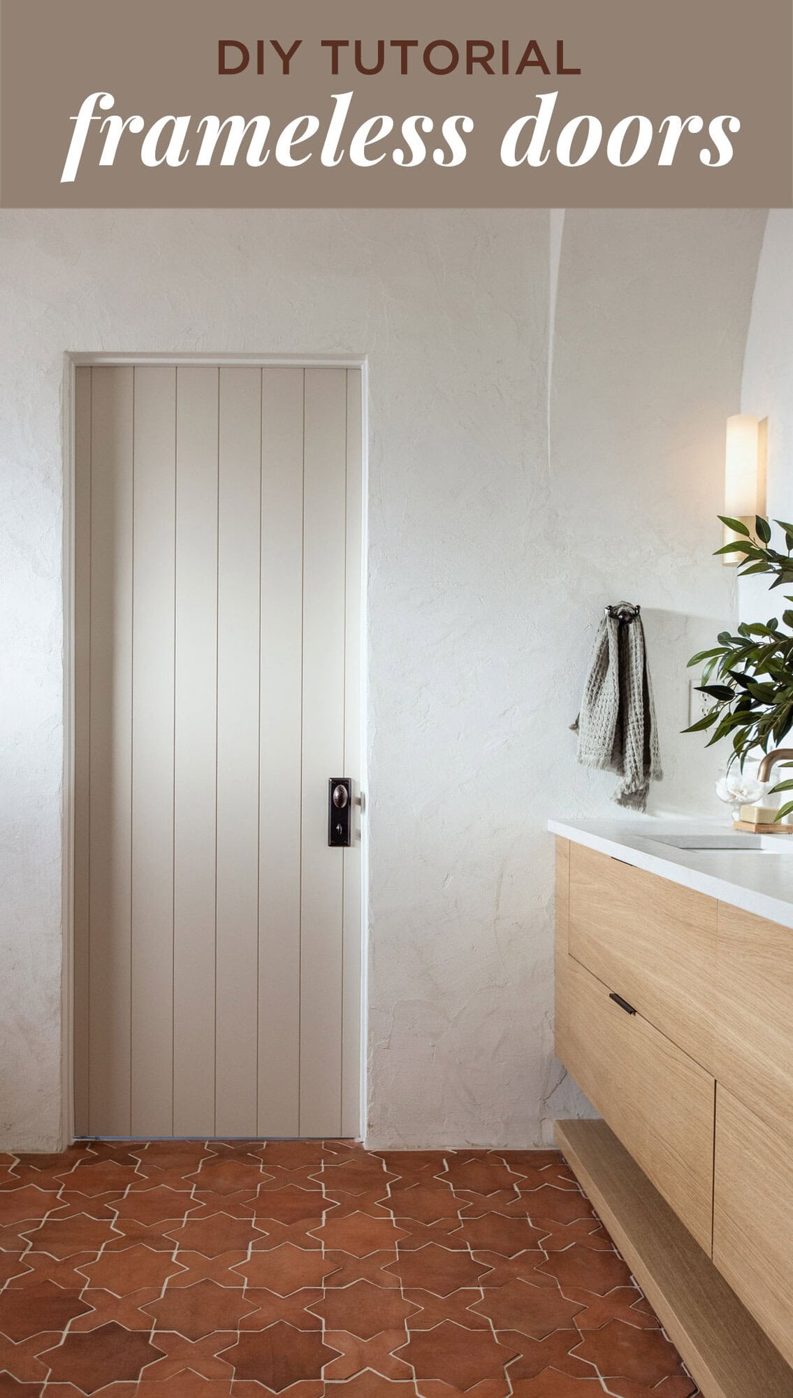 diy frameless door tutorial