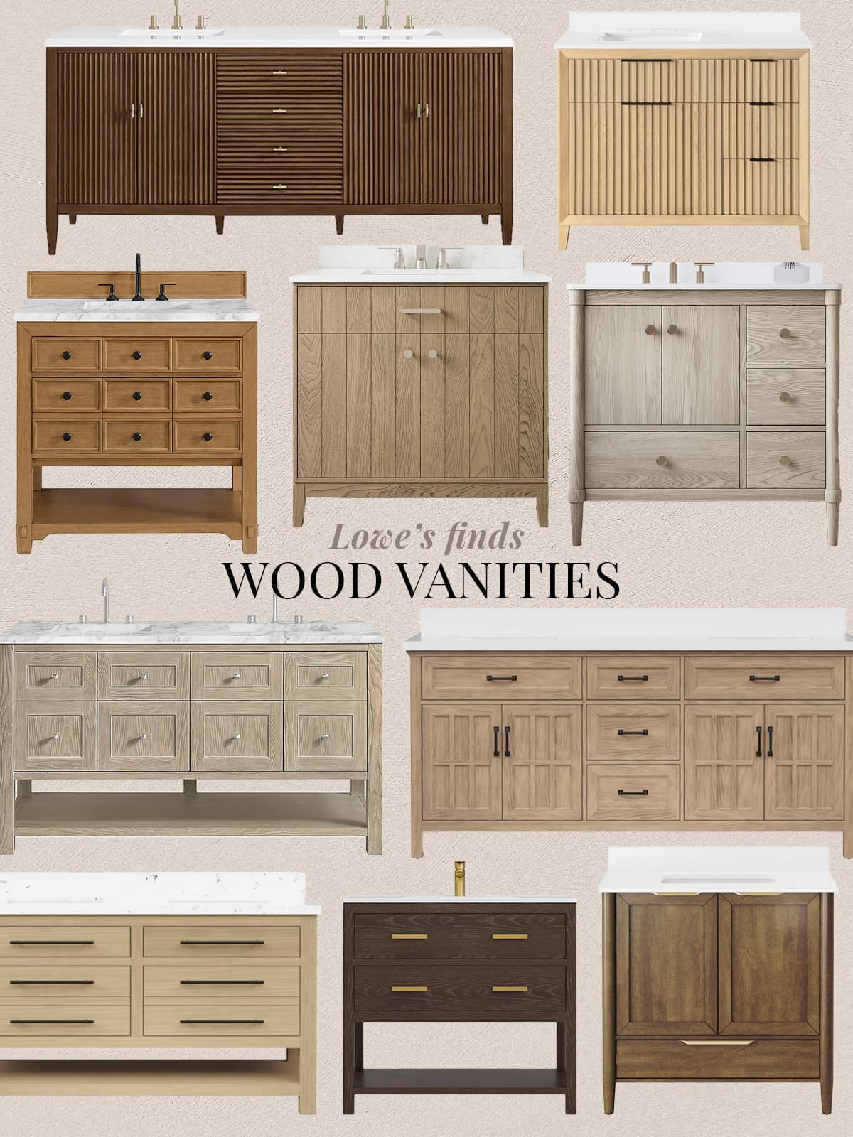 the best wood vanities from Lowe's