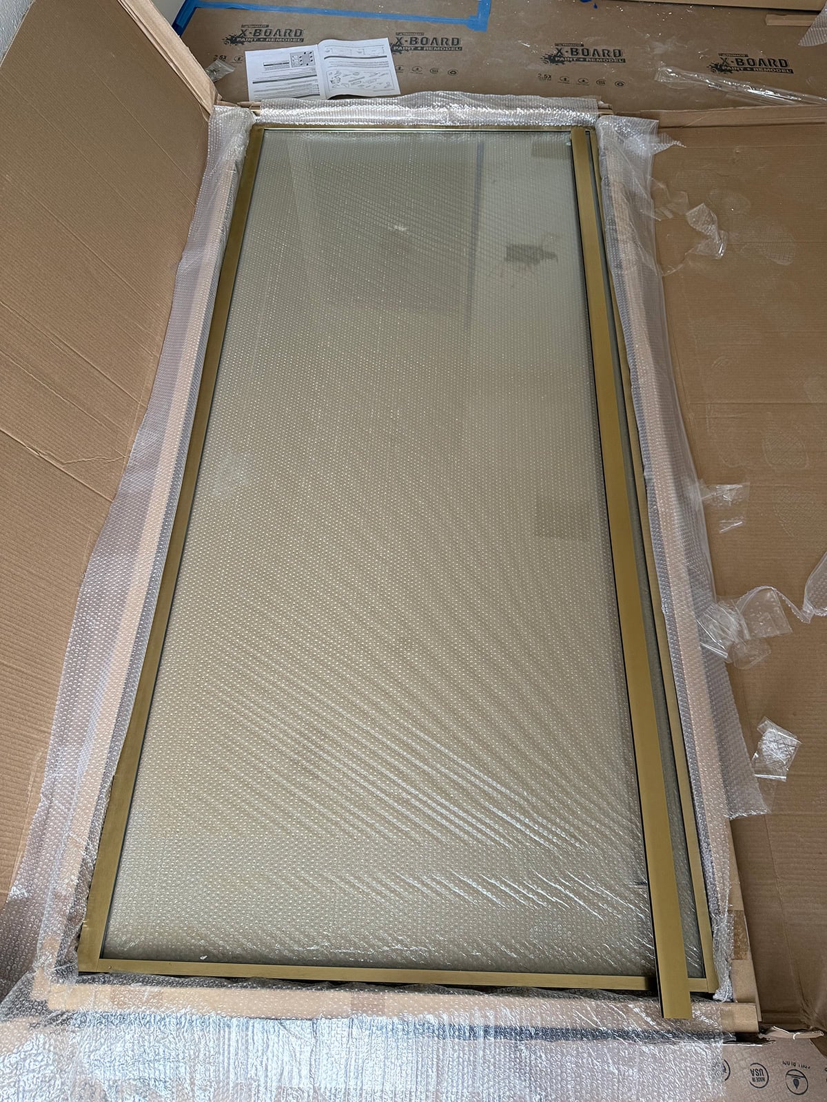 brass shower screen panel