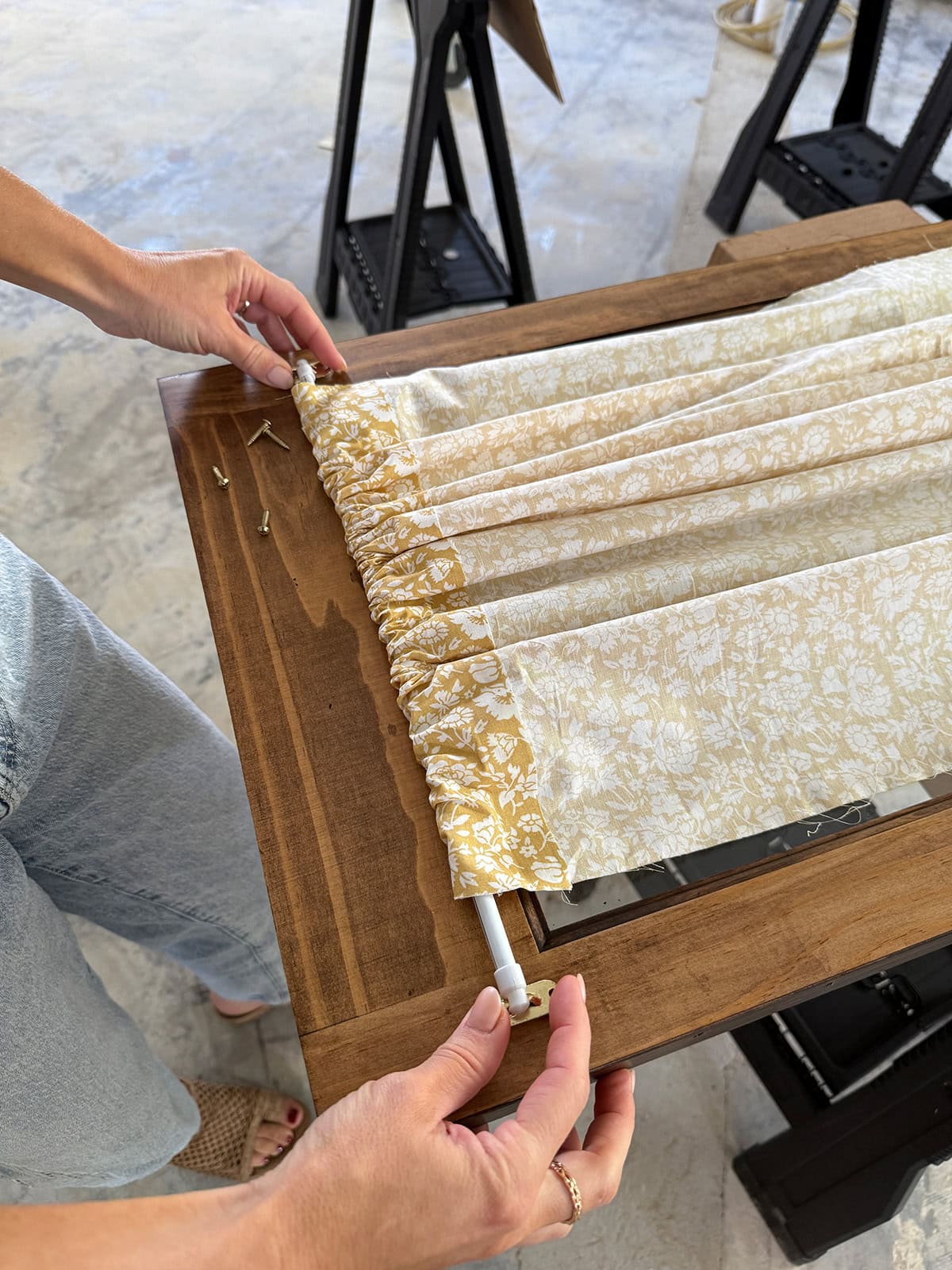 diy fabric door curtains