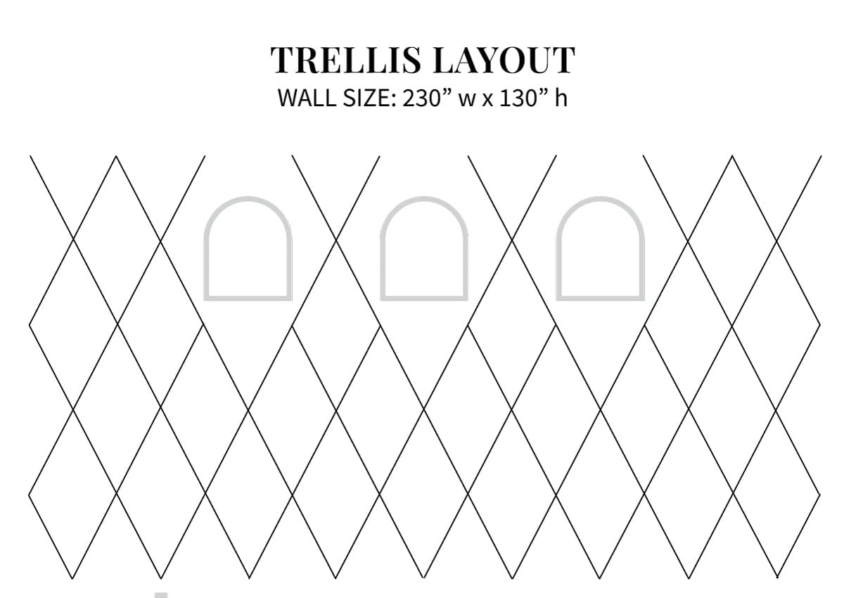 wire trellis layout diamond pattern