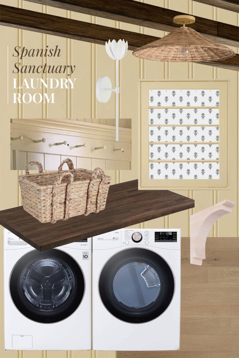 The Spanish Sanctuary Laundry Room Plan - Jenna Sue Design