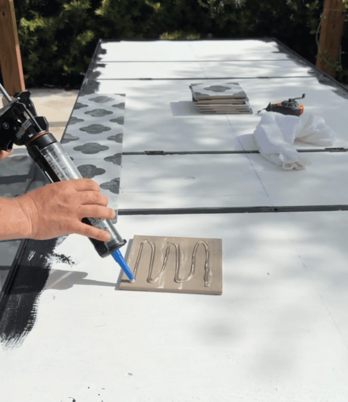 diy tiled outdoor dining table tutorial
