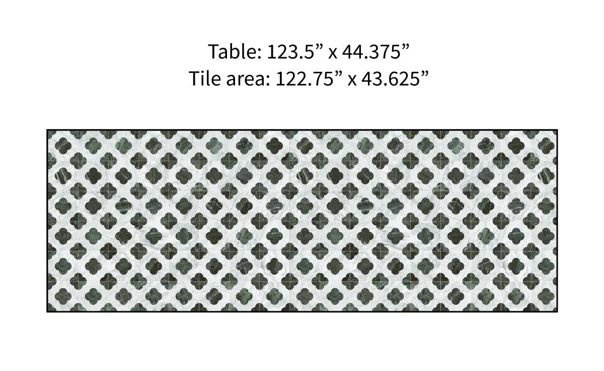 spanish tiled table layout