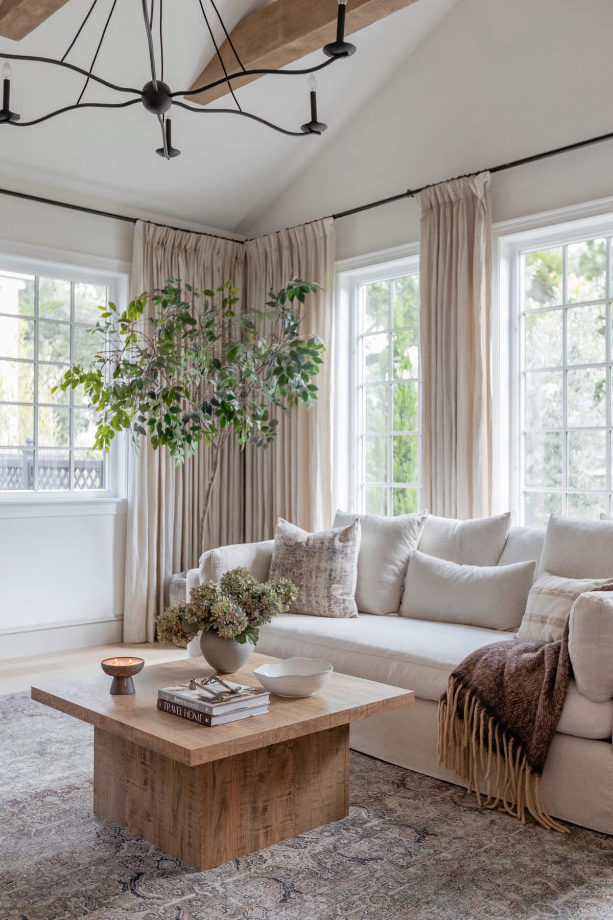 loloi layla olive charcoal rug in living room