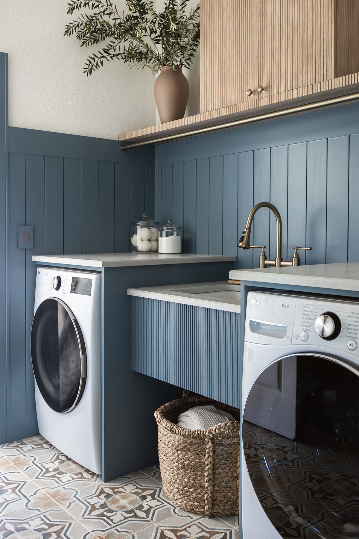 blue laundry room